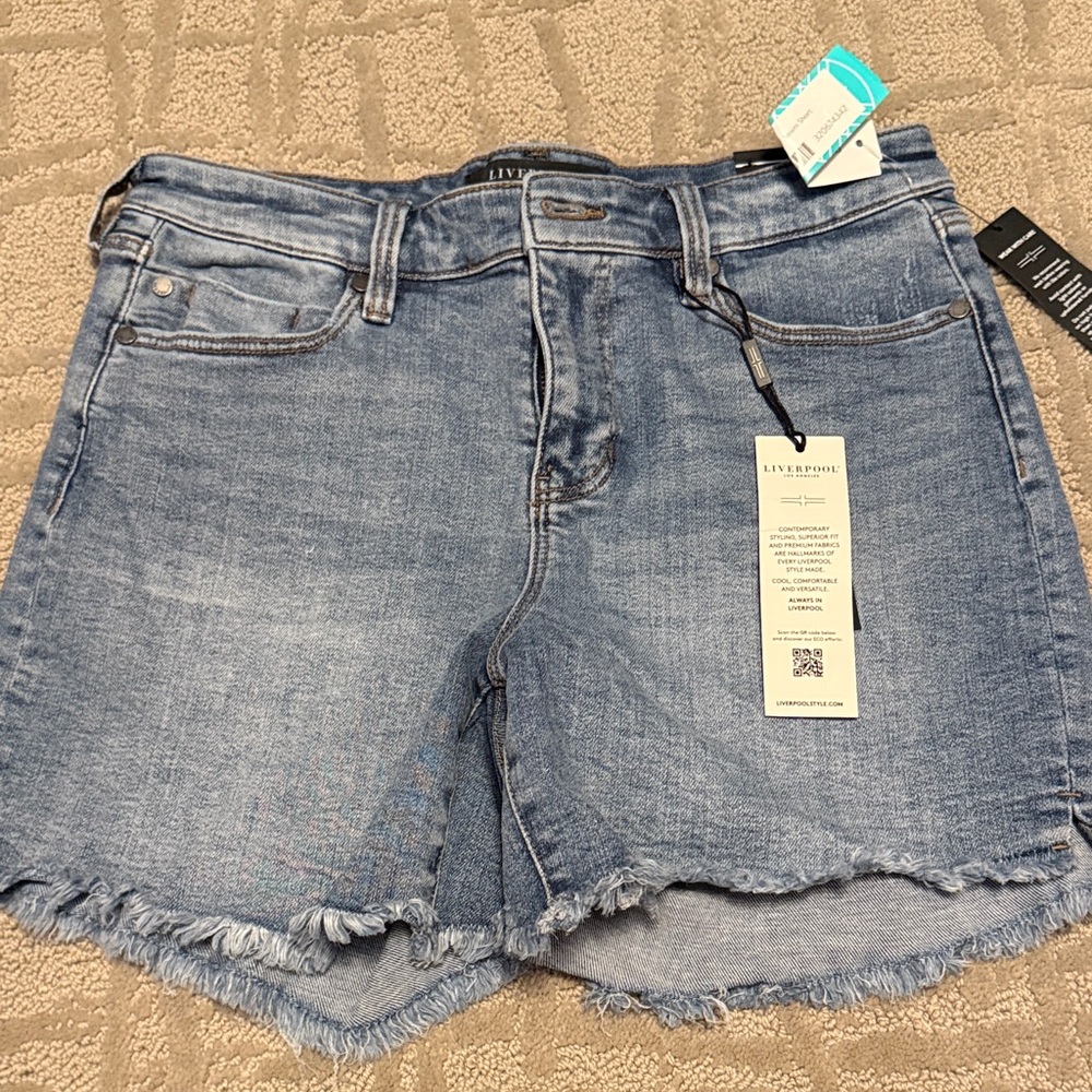 Liverpool Light Blue Denim Shorts